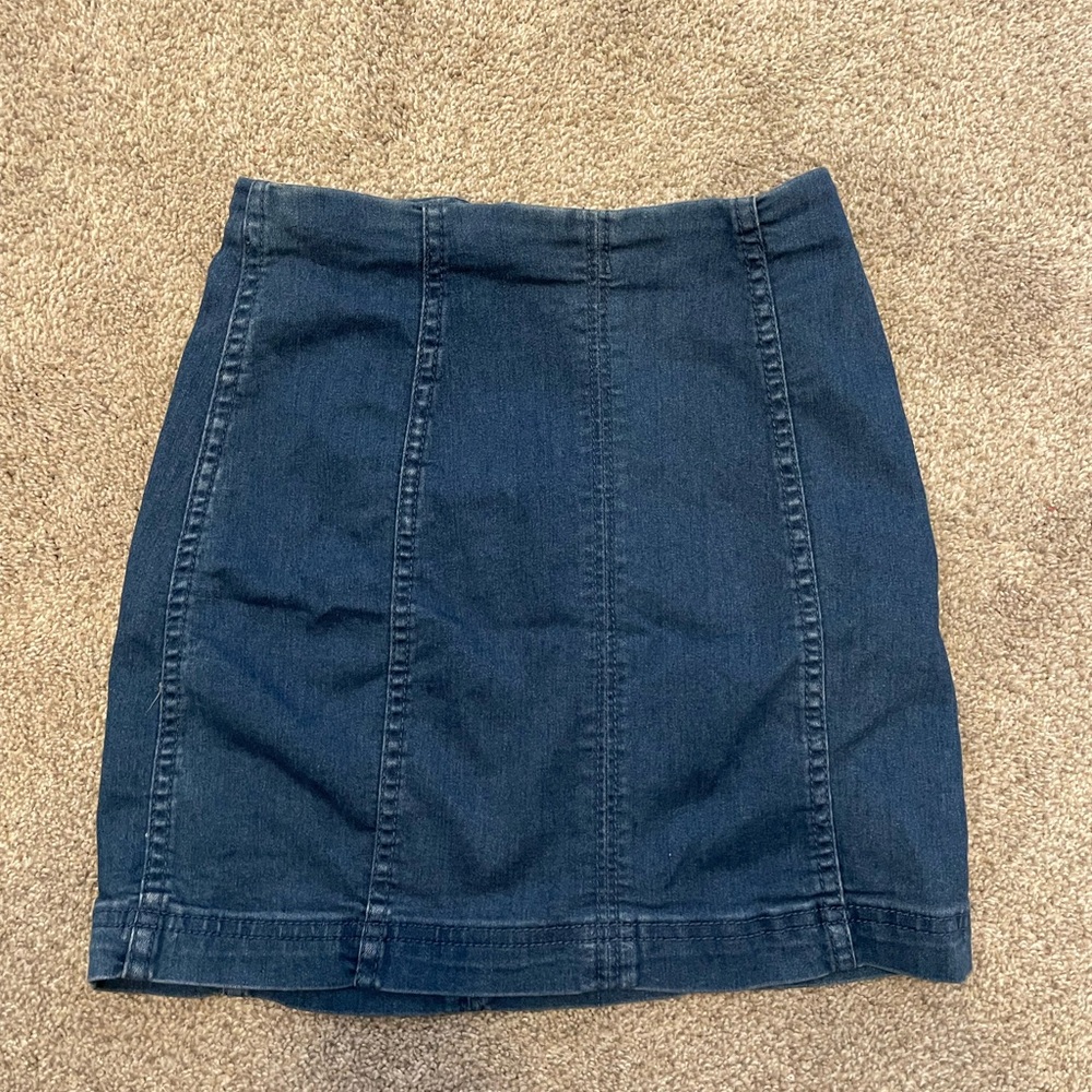 Womens Free People Denim Mini Skirt- Size 2